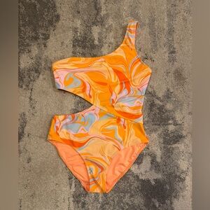 Beach Joy Vibrant One-Shoulder Swimsuit